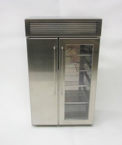 画像1: 厨房冷蔵庫：片面シースルー　受注後制作