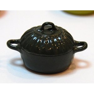 画像: Discontinue・制作終了：西洋風鉄鍋・ダークグリーン・丸型