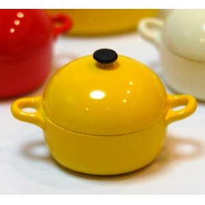画像: Discontinue・制作販売終了：西洋風鉄鍋・黄色・丸型
