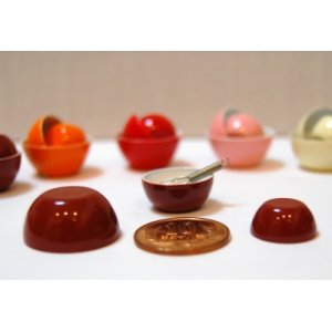 画像: Discontinue・制作終了：まんまるボール３個組み（ワイン茶色）