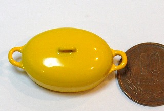 画像: Discontinue・制作販売終了：西洋風鉄鍋・黄色・楕円型