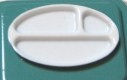 画像1: プラスチック白ランチトレー (pu-133)